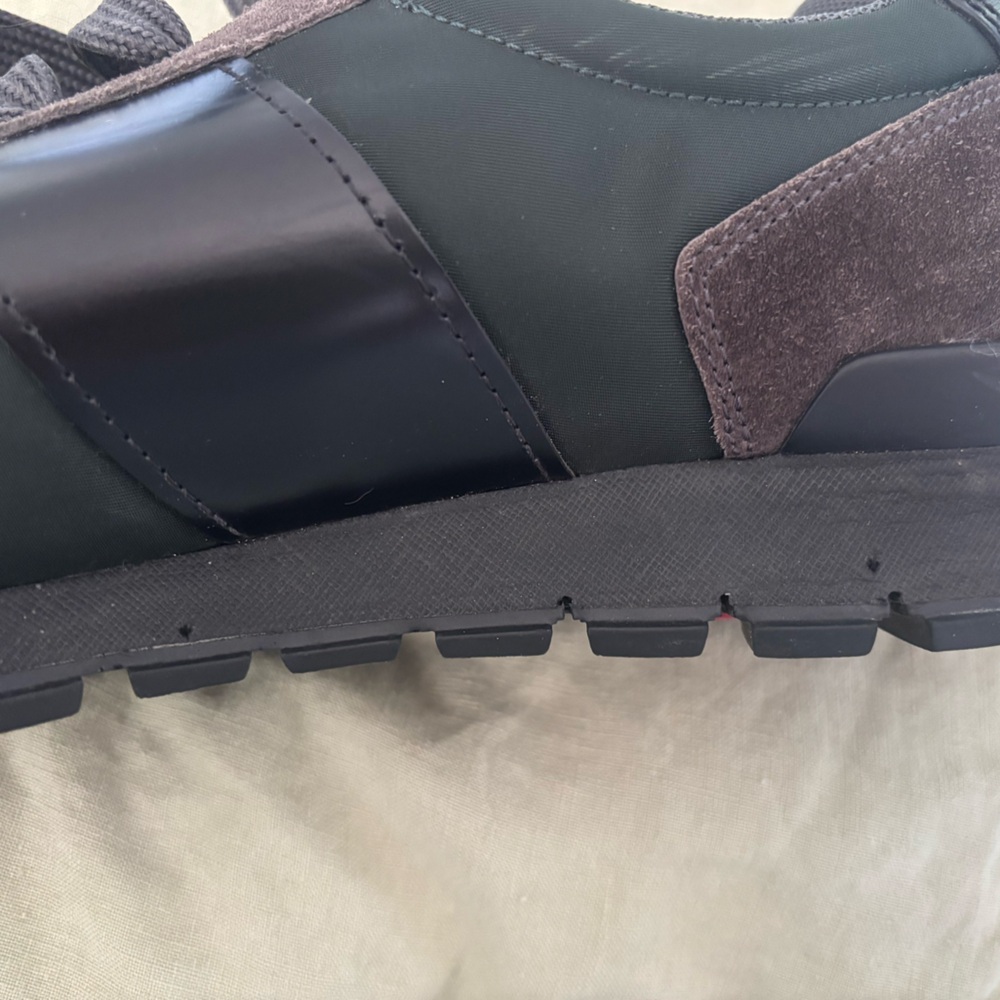 Prada Sport Green/Grey Nylon And Leather Low Top Sneakers - Picture 9 of 9